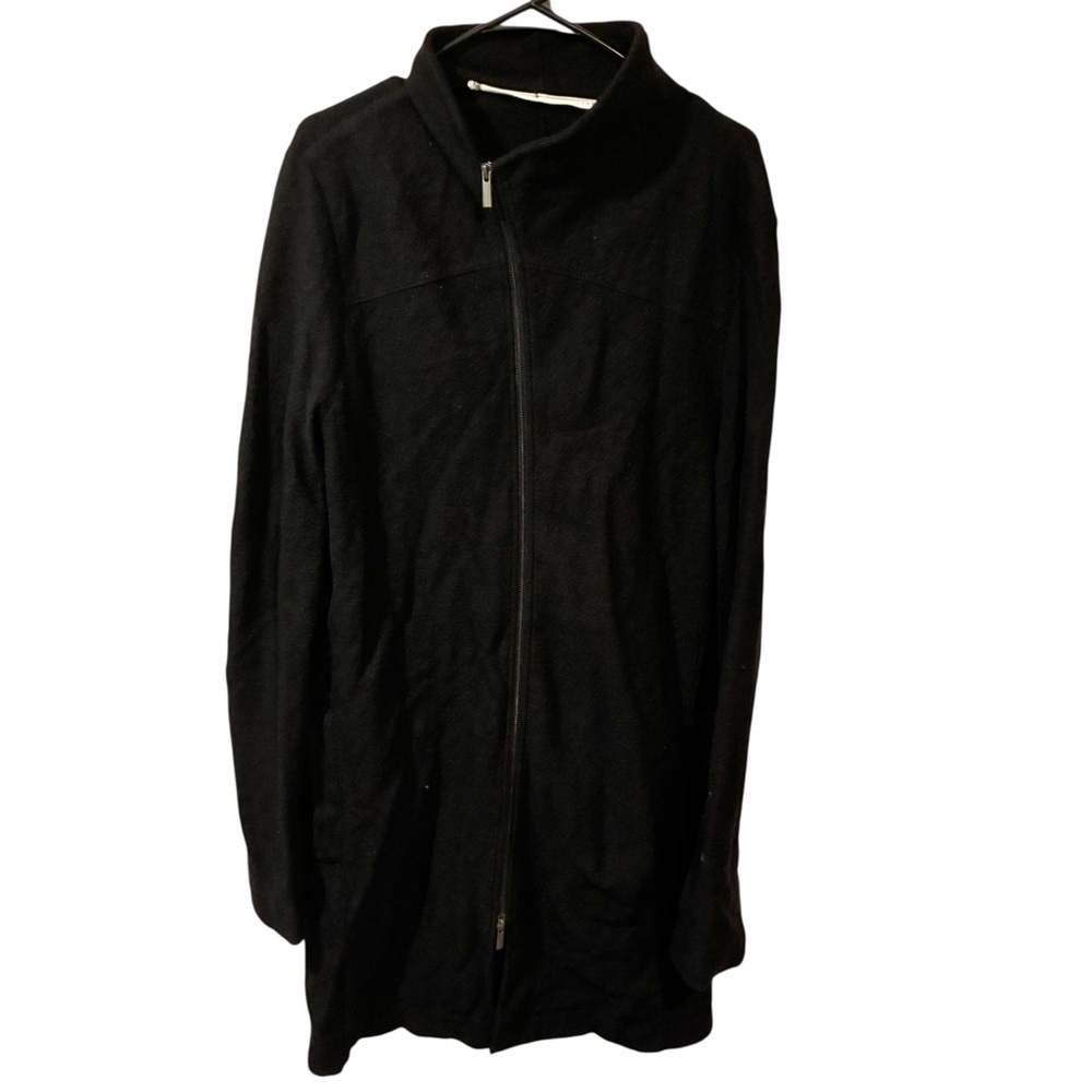 Primordial is Primitive Black Asymmetrical Zip Made in Italy Virgin Wool Medium